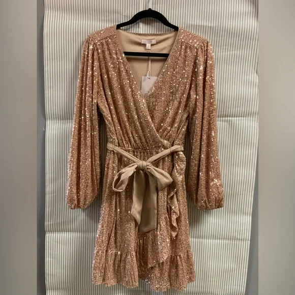 wrap fit and flare dress Flare Sleeves Maxi Wrap Dress main image 1